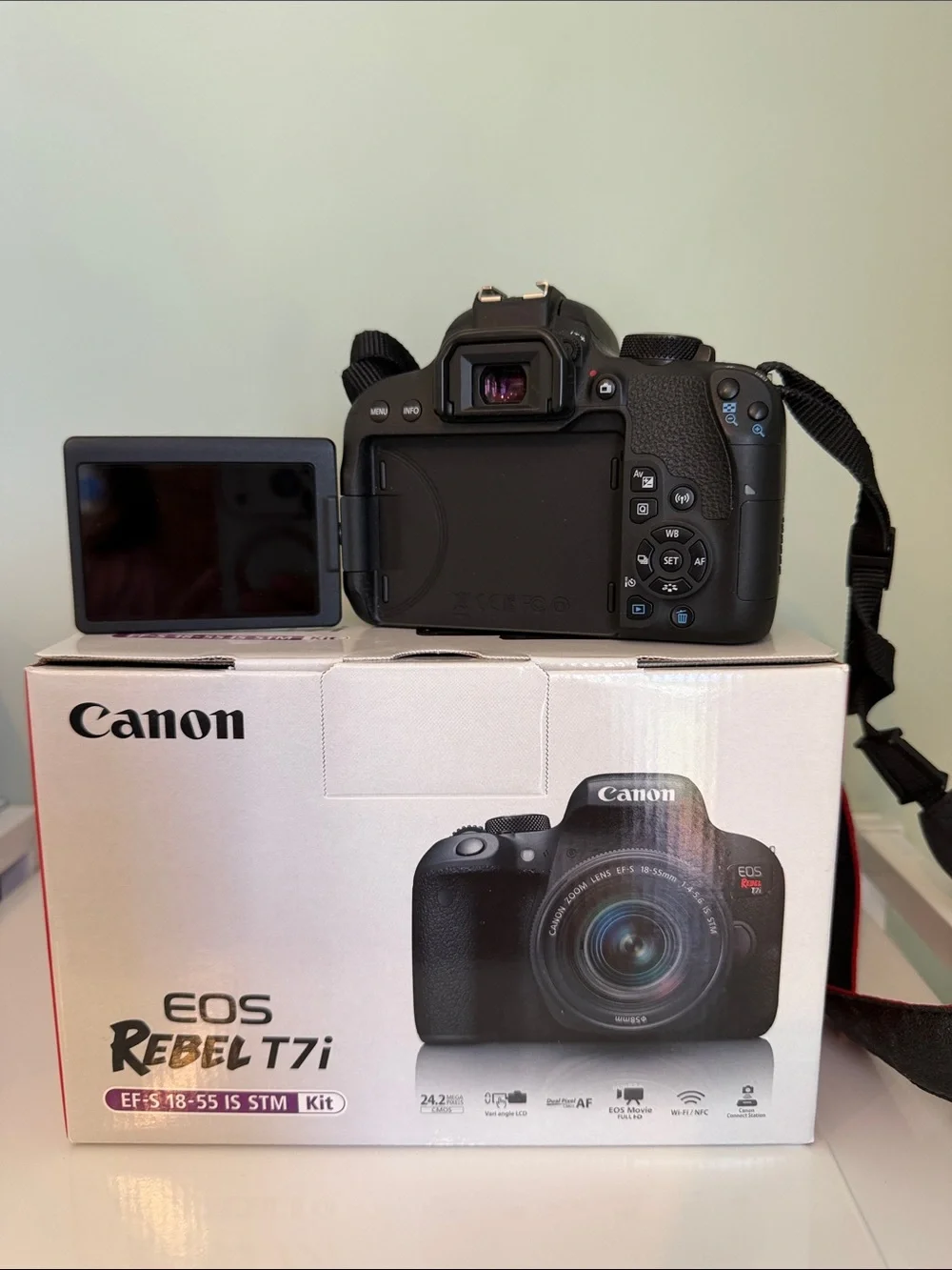 Canon EOS Rebel T7i DSLR Camera - Black